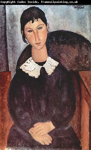 Amedeo Modigliani Elvira mit weissem Kragen